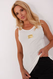 Ribbed Heart Neckline T-Shirt with Thick Straps Lailacart