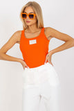 Ribbed T-Shirt with Decorative Patch and Shoulder Straps Lailacart
