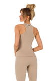 Ribbed Top with Deep Cutouts Front and Back Lailacart
