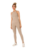 Ribbed Top with Deep Cutouts Front and Back Lailacart