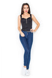 Sexy Corset-Style Top with Zipper and Wide Straps Lailacart