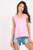 Sleeveless Summer T-Shirt with Heart Neckline & Tassels Lailacart