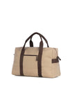 Spacious Cotton Canvas & Leather Weekend City Bag Lailacart