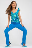 Straight Cut Heart Neckline Top with Decorative Ties Lailacart