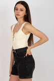 Strapless Summer T-Shirt with Laced Neckline Lailacart