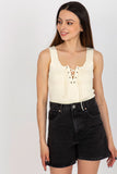 Strapless Summer T-Shirt with Laced Neckline Lailacart