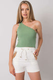 Stylish One-Shoulder Ribbed Top for Everyday Wear Lailacart
