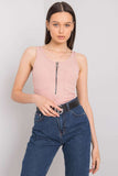 Summer Zip Pocket T-Shirt with Round Neckline & Straps Lailacart