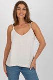 V-Neck Adjustable Strap Loose-Fit Cotton Blend Shirt Lailacart