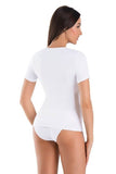 Women's V-Neck Cotton Undershirt in Black Lailacart