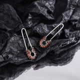 925 Sterling Silver Long Personalized Paper Clip Clip Earrings