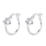 925 Sterling Silver Plain Earrings Small Earrings Female