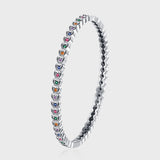 S925 Silver Personality Love Bracelet Women Retro Fashion Style Bracelet Hip Hop Punk Handwear