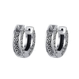 S925 Sterling Silver Small Popular Design Vintage Worn Earrings