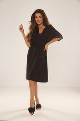 Bathrobe model 187081 De Lafense - black / L