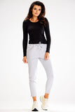 Fitted Adjustable Waist Pants with Side Pockets