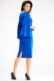Heart Neckline Midi Dress with Slit Sleeves