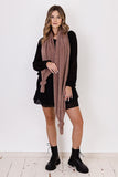 Chic Envelope Sweater with Deep Neckline and Versatile Sleeves