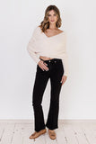 Chic Soft Bristle Yarn Sweater with Versatile Styling Options