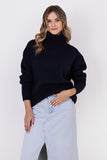 Classic Casual Turtleneck Sweater with Ribbed Trims