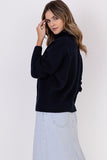 Classic Casual Turtleneck Sweater with Ribbed Trims