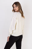 Charming Vertical Pattern Sweater with Ribbed Sleeves