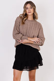 Sporty Plaid Sweater with Feminine Braids and Unique Design