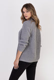 Ribbed Cardigan with Stand-Up Collar for Cold Weather