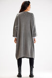 Soft Long Cardigan with Wide Sleeves and Tie Belt