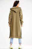 Loose-Fitting Hooded Sweatshirt with Side Slits and Pockets