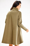 Autumn Turtleneck Trapezoidal Dress with Long Sleeves