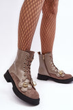 Stylish Eco-Leather Women's Boots with Floral Accent