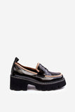 Chic Eco-Leather Women's Moccasins with Decorative Strap