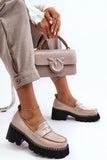 Eco Leather Women's Moccasins with Decorative Strap & Studs