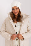 Elegant Winter Hat with Pearl Accents and Smooth Texture