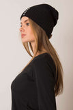 Smooth Textured Women's Winter Hat with Decorative Pearls