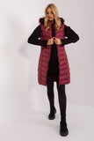 Zippered Long Vest with Lined Interior and Detachable Hood