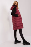 Zippered Long Vest with Lined Interior and Detachable Hood