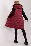 Zippered Long Vest with Lined Interior and Detachable Hood