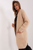 Acrylic Blend Knitted Poncho with Open Front Design