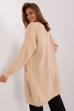 Acrylic Blend Knitted Poncho with Open Front Design