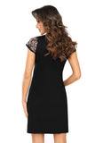 Charming VIOLETTA Chemise with Floral Embroidery & Taffeta Trim