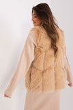Elegant Soft Polyester Fur Vest with Pockets