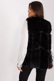 Soft Polyester Fur Vest with Pockets and Hook-and-Loop Closure