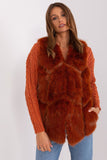 Elegant Faux Fur Vest with Slip Pockets for All Seasons