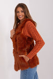 Elegant Faux Fur Vest with Slip Pockets for All Seasons