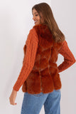 Elegant Faux Fur Vest with Slip Pockets for All Seasons