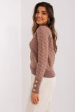 Distinctive Print Long Sleeve Sweater with Button Cuffs