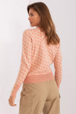 Elegant Long Sleeve Sweater with Button Cuffs and Print