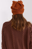 Warm Women's Knit Winter Hat with Decorative Applique
